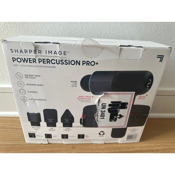 Sharper Image - Powerboost Pro+ Hot and Cold Percussion Massager - Black - Picture 6 of 8